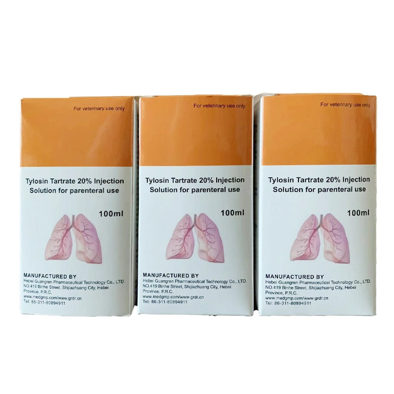 Tylosin Tartrate Injection 5% 20% for Parenteral Use Antibiotics Discount price