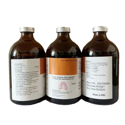 Tylosin Tartrate Injection 5% 20% for Parenteral Use Antibiotics Discount price